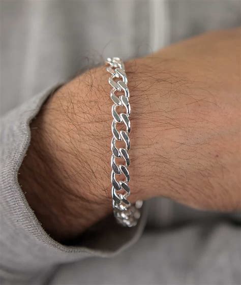 Pulseras de Plata de Lujo para Hombre 